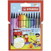 STABILO Filzstift STABILO Pen 68 Mini Filzstift - 1 mm - 12er Etui