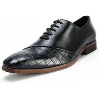 Allthemen Schnürschuh Herren Business Schnürschuhe mit Krokoleder-Optik Spitzkappe