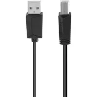 Hama USB-Kabel für PC und Notebook, USB-B auf USB-A, 1,50 - 5 m, Schwarz USB-Kabel, USB Typ B, USB Typ A, (300 cm), 480 Mbit/s, Knickschutz, schnelle und störungsfreie Übertragung