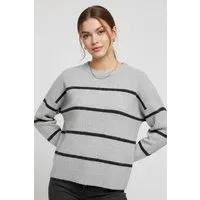 ONLY Strickpullover ONLOXFORD LIFE LS STRIPE O-NECK KNT