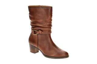 Pikolinos W0E-9787 Damenstiefel ZAMORA braun cuero Trichterabsatz 4cm & Gummi...
