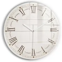 Tulup Wanduhr Glas Wanduhr Mit Motiv Römische Ziffern Wanduhr Aus Glas Glas Wanduhr