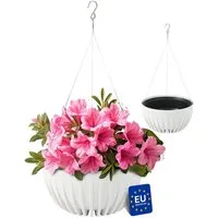 KONZEPT Blumenampel hängend Blumentopf 30cm Durchmesser, Hängetopf für Pflanzen, aus Kunststoff