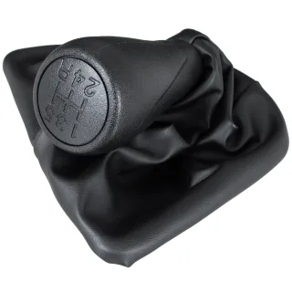 5-Gang Schaltknauf Schaltmanschette Manschette + Rahmen für Schaltknauf in Schwarz für Peugeot Bipper Fiat Qubo Citroen Nemo Peugeot Bipper