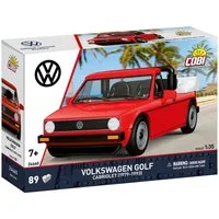 COBI Weihnachtsbaumkugel Bausatz Volkswagen Golf Cabriolet 1979 bis 1994 rot 1:35