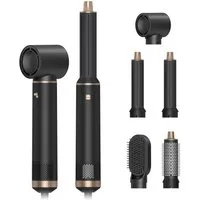 HOMELIVE Lockendreher 5 in 1 Blowout Pinsel, abnehmbares Haarfön Heißluft-Styler, 3 Temperaturen 1000W Negative Ionische Föhn Trockner