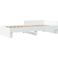 vidaXL Bett Bettgestell Weiß 100x200 cm Holzwerkstoff