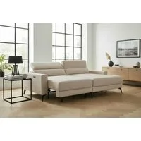 OTTO home Ecksofa LEWII, Schlafsofa elektrisch mit Sitztiefenverstellung, L-Form, 225 cm, mit USB A/C-Anschluss. Federkern, verstellbaren Kopfstützen, Webstoff