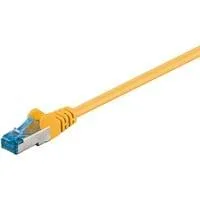 Patchkabel Cat.6a S/FTP (PiMF) gelb, 1 Meter, doppelt geschirmt