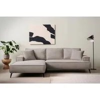 OTTO home Ecksofa TVINNU Cord, L-Form, Breite 275 cm, wahlweise Recamiere rechts/links, schwarze Füße, bequemer Sitzkomfort