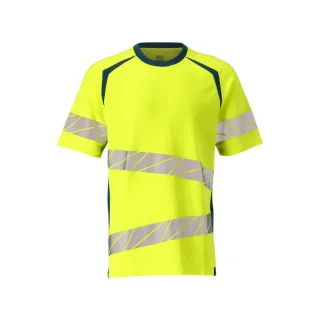 MASCOT Herren T-Shirt Hi-vis Gelb / Dunkelpetroleum 5XL - 19082-771-1744-5XLONE