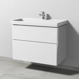 Sanipa 3way Waschtischunterbau zu Villeroy & Boch Avento Waschtisch mit 2 Auszügen, Weiß-Soft BR62343