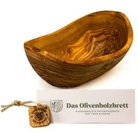 dasOlivenholzbrett Brotschale Baguetteschale aus Olivenholz, mit Naturrand