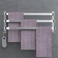 LuxusKollektion Handtuchstange Handtuchhalter ohne Bohren Silber Wand Bad Küche Set Silber12 60CM