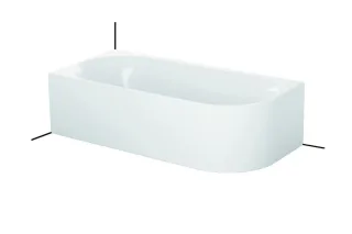 Bette Lux Oval IV Silhouette 3427 CERVS, 195x95x45 cm freistehend Snow 440, 3427-440CERVS 3427-440CERVS