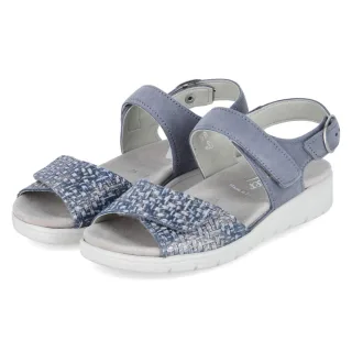 Semler Sandalen DUNJA - Gr. 36,5 - Blau - Rauleder