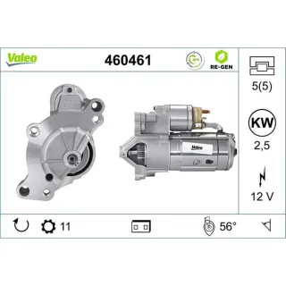 Valeo Starter 2,5 kW Citroen DS Fiat Mitsubishi Opel Peugeot