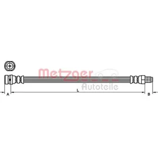 Metzger Bremsschlauch hinten Ford Tourneo Connect Transit Connect P65 P70 P80