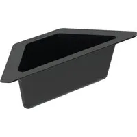 Schock Schale Resteschale, Eckschale, Kunststoff, aus Kunststoff in schwarz