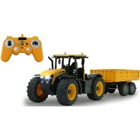 Jamara RC-Auto JCB Fastrac Traktor mit Kippanhänger 1:24 - 2,4 GHz, mit LED-Lichtern