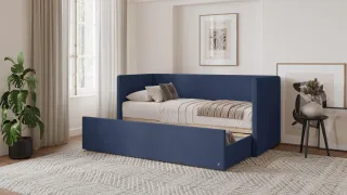 BRUNO Flexibett 80x200 in Blau | Tagesbett inkl. Matratze & Lattenrost