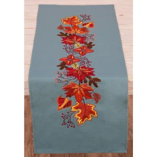 Stickläufer "Herbstlaub"