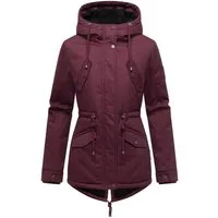 Marikoo Winterjacke Manolya stylischer Kurzmantel mit weichem Teddyfell-Futter