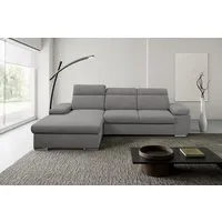 WERK2 Ecksofa Palma modernes Schlafsofa mit Bettkasten, L-Form, B/T 282/185 cm, Kopfteile verstellbar, komfortable Wellenunterfederung, L-Form