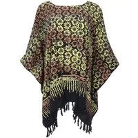 Guru-Shop Longbluse Poncho, Tunika, Strandkleid, Batik Kaftan,.. alternative Bekleidung