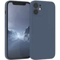 EAZY CASE Handyhülle für Apple iPhone 12 Mini Hülle Silikon 5,4 Zoll, Handy Softcase mattierte Silikonhülle Back Cover Soft Blau / Petrol