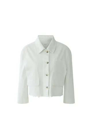 Oui - Jeansjacke cloud dancer - Gr. - 44