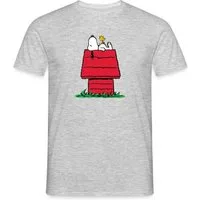 Spreadshirt T-Shirt Peanuts Snoopy Und Die Hundehütte Männer T-Shirt (1-tlg)