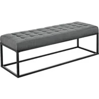 pro.tec Polsterbank, »Salta« Sitzbank Metall 120 x 40 x 38 cm Grau