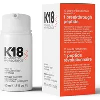 K18 Haarmaske K18 Molecular Repair Leave-in Hair Mask 50 ml, 1-tlg., Regeneriert geschädigtes Haar in 4 Minuten