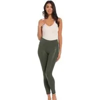 MAGIC Bodyfashion Leggings Leather Look Legging hoch tailliertes Design, keine vordere Mittelnaht