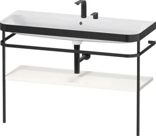 Duravit Happy D.2 Plus c-bonded Set mit Metallkonsole Weiß Hochglanz 1175x490x850 mm - HP4739E222200 HP4739E22220000