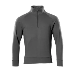 MASCOT Herren Nantes Sweatshirt mit kurzem Reißverschluss CROSSOVER Dunkelanthrazit M - 50611-971-18-M