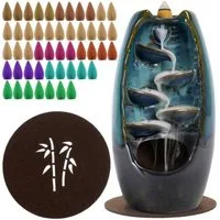 Ruhhy Räucherstäbchen-Halter Duftkamin Wasserfall Raumduft, (55 St), enthält 55 Dochte jede Räucherstäbchenfarbe hat einen anderen Duft