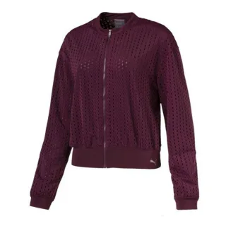 Puma Luxe Damen Cardigan in Burgunderrot