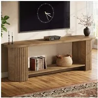 Tribesigns TV-Schrank 160 cm TV-Ständer für bis 75-Zoll-Fernseher, Entertainment-Center im Landhausstil mit Ablagefach