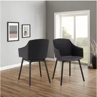 loft24 Esszimmerstuhl Nolia (Set, 2 St), Armlehnstuhl aus Kunststoff, Stuhl, Küchenstuhl, modern