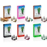 Crottendorfer Duftkerze 6 Päckchen Räucherkerzen- Bunte Mischung, Zimt, Adventsduft, .. & mehr