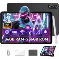 blackview 12” Mega Tablet Android 15 2K 90Hz Tablet (256 GB, 2K, Android 15, 9000mAh, Gemini AI 2.0, PC Mode 2.0, Face ID)