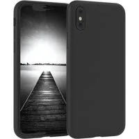 EAZY CASE Handyhülle Premium Silikon Case für iPhone X / iPhone XS 5,8 Zoll, Hülle mit Kameraschutz Bumper Silikonhülle stoßfest Slimcover Schwarz