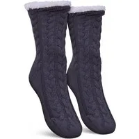 Bestlivings Haussocken Kuschelsocken "Zopfmuster" (1-Paar) Hüttensocken ABS / Teddyfutter - Norweger Socken Stoppersocken