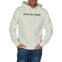 Jack & Jones Hoodie Herren Sweatshirt JJMORTY Regular Fit Kapuzenpullover mit Logoprint