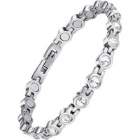 feinlux Gliederarmband Gliederarmband Magnetarmband für Damen Titanstahl Magnetisches Armband (packung, Titan Armreif für Damen Herren Frauen Geburtstag Schmuck Geschenk), Für die Gesundheit von Frauen vorteilhafter.
