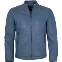 Jilani Lederjacke Saverio-3 Jilani - Herren Lederjacke Lammnappa hellblau