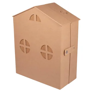 Adventskalender "Haus" aus Pappmaché, 24 x 12,4 x 30,2 cm
