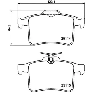 Hella Bremsbel?ge hinten Jaguar Xf Xj Xk 5,0
